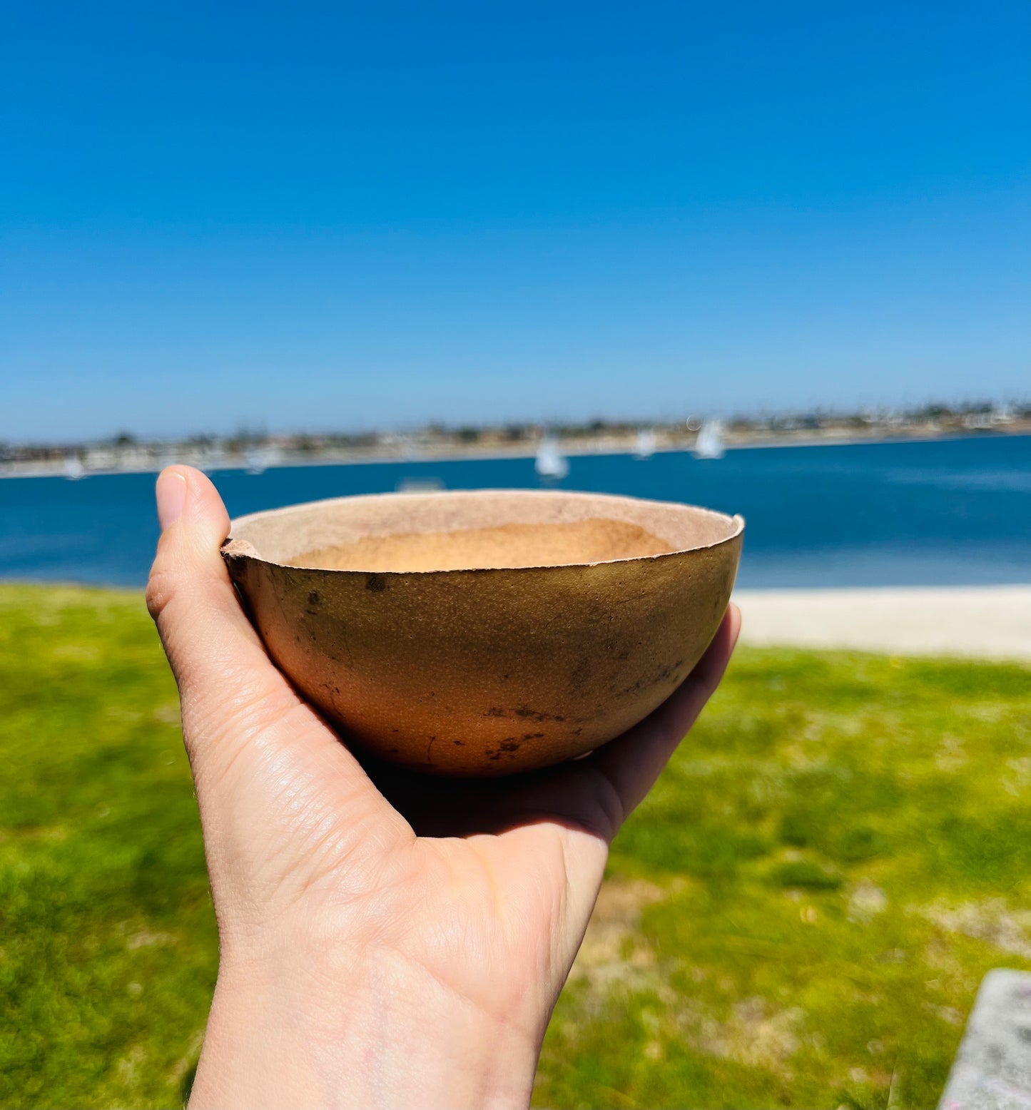 Jicara in hand at the San Diego bay